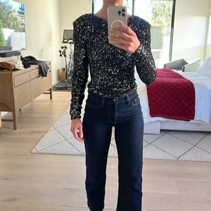 NWT sequins bodysuit. Never snapped when trying on.